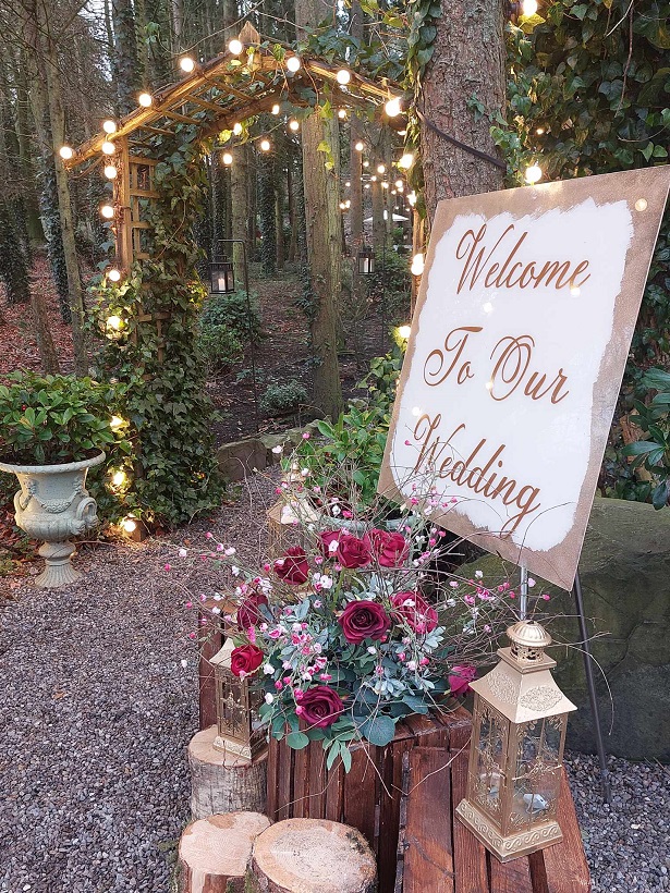 Raspberry Ceremony Decor